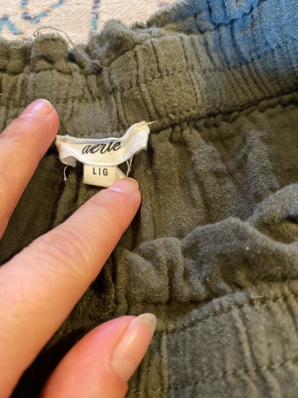 AERIE Olive Green Shorts - Picture 4 of 5